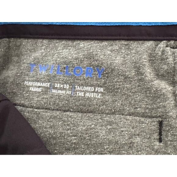 Twillory Mens Pants Performance Tailored Fit Non Iron Stretch Navy Sz 38x30 - Picture 6 of 10